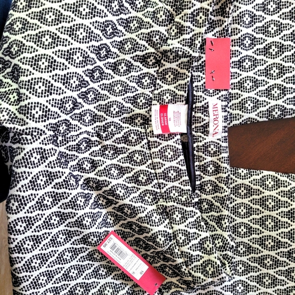 Merona | NWT Classic Ankle Mid Rise Dress Pants w/Black Diamond Pattern - Picture 5 of 6